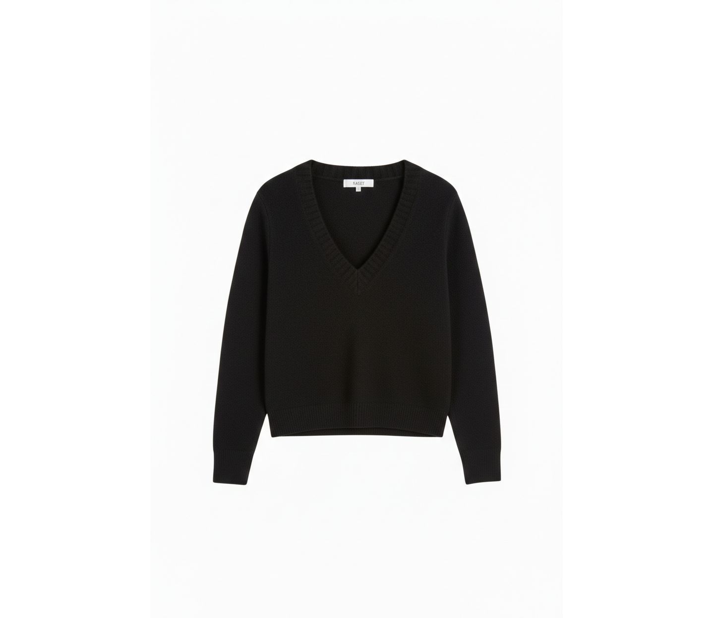 Женский свитер Chinti & Parker Wool-Cashmere V-Neck, цвет: Чёрный — фото 4