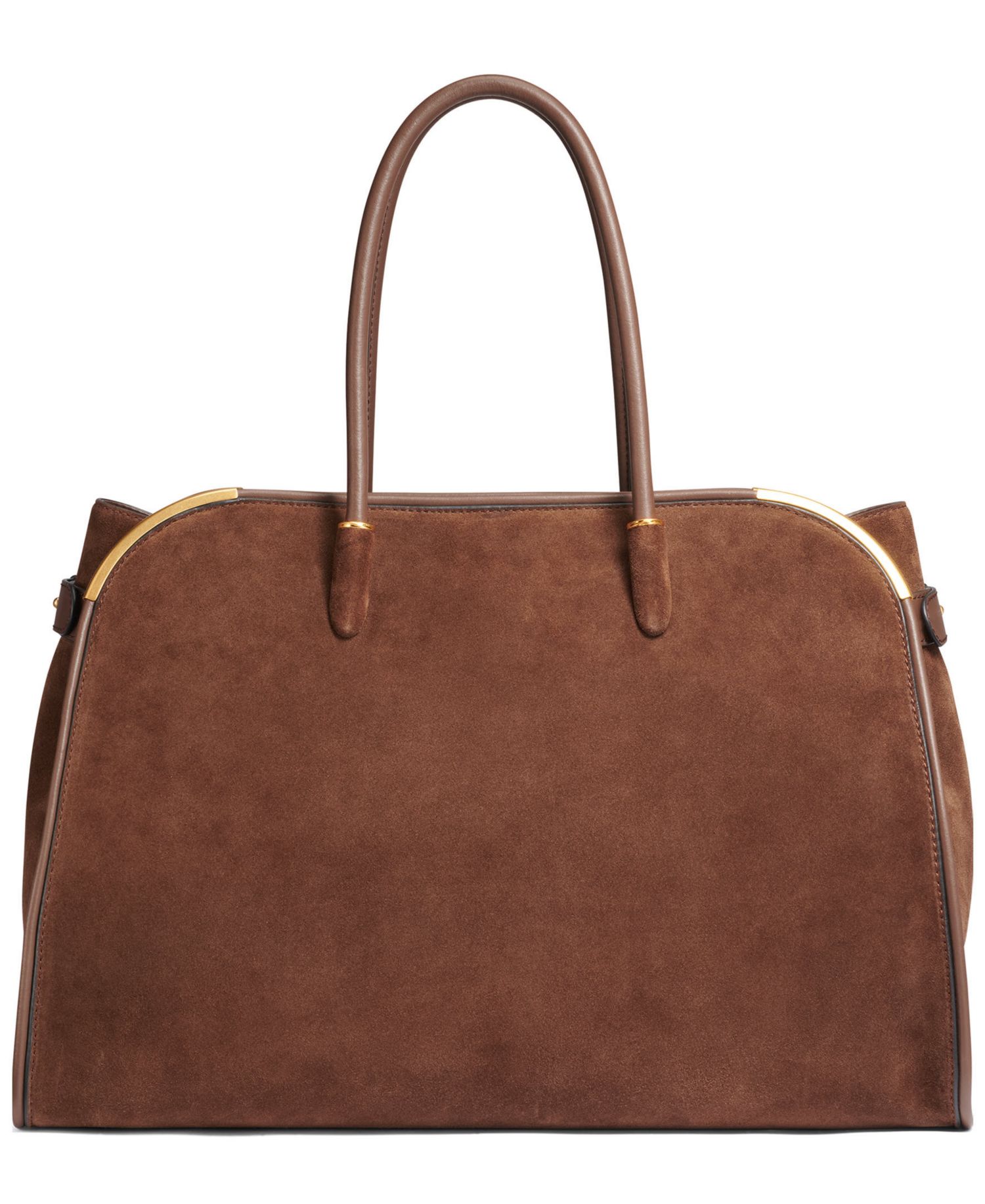 Satin Suede Satchel Handbag