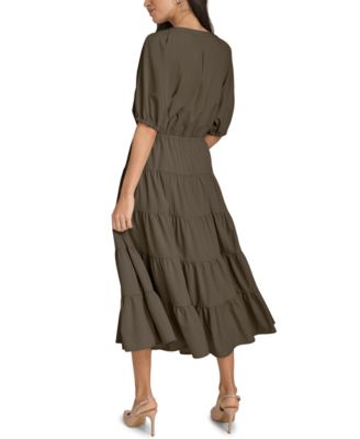 macys ladies casual dresses Women's Midi so comfortable Color:yellow Summer dresses Go Live: 08-03-2025 Women's Leather Boat Neck