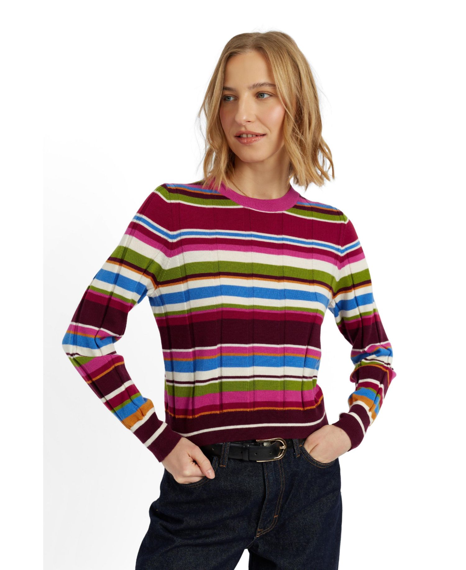 Women's Chinti and Parker Merino Stripe Sweater