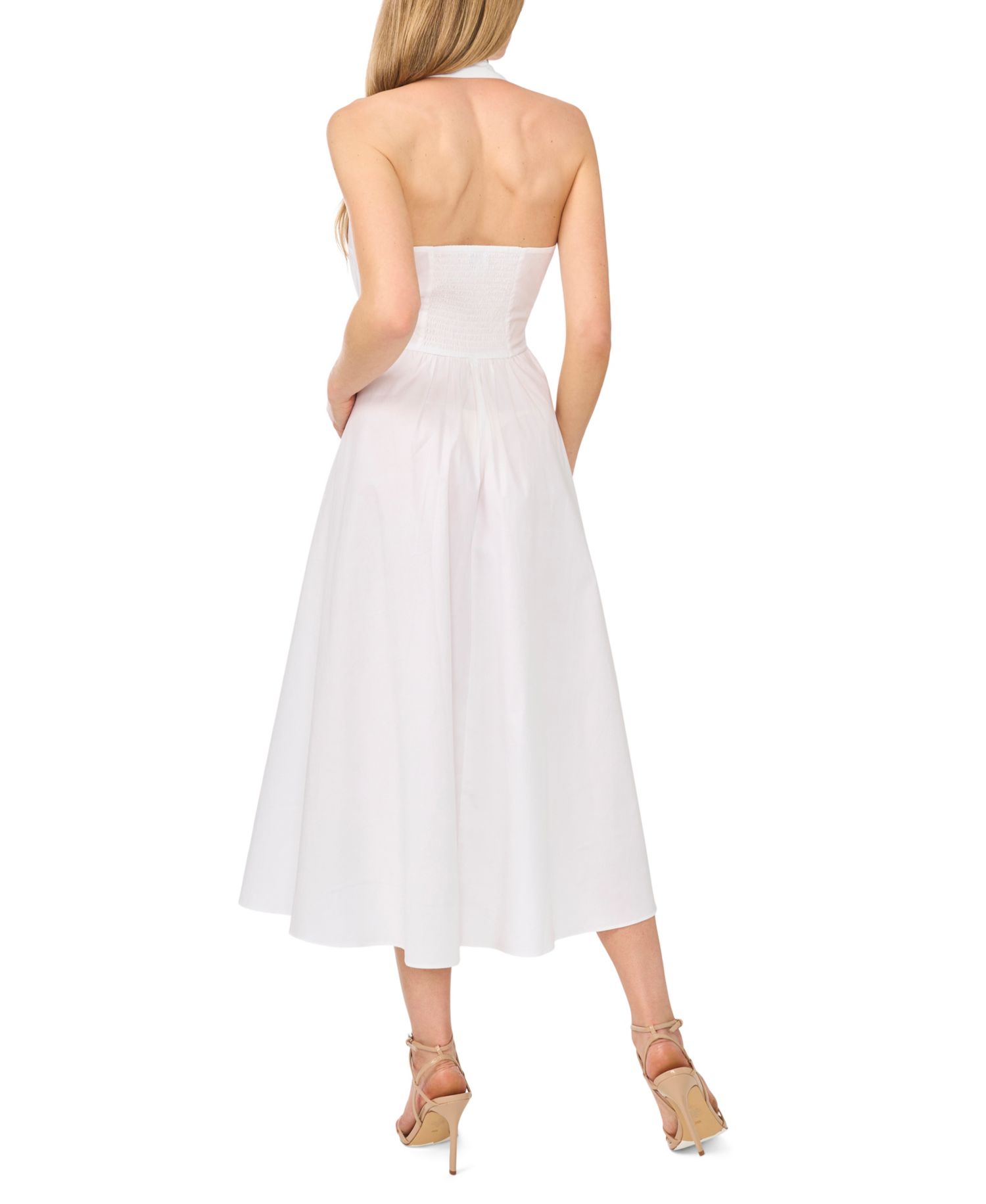 Women's Collared Neck Midi Dress