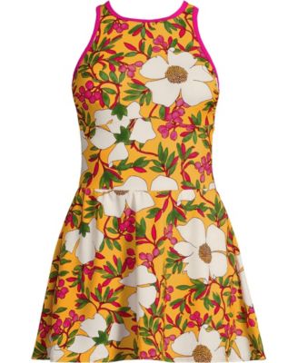 Women's Tugless High Neck Swim Dress Swimsuit