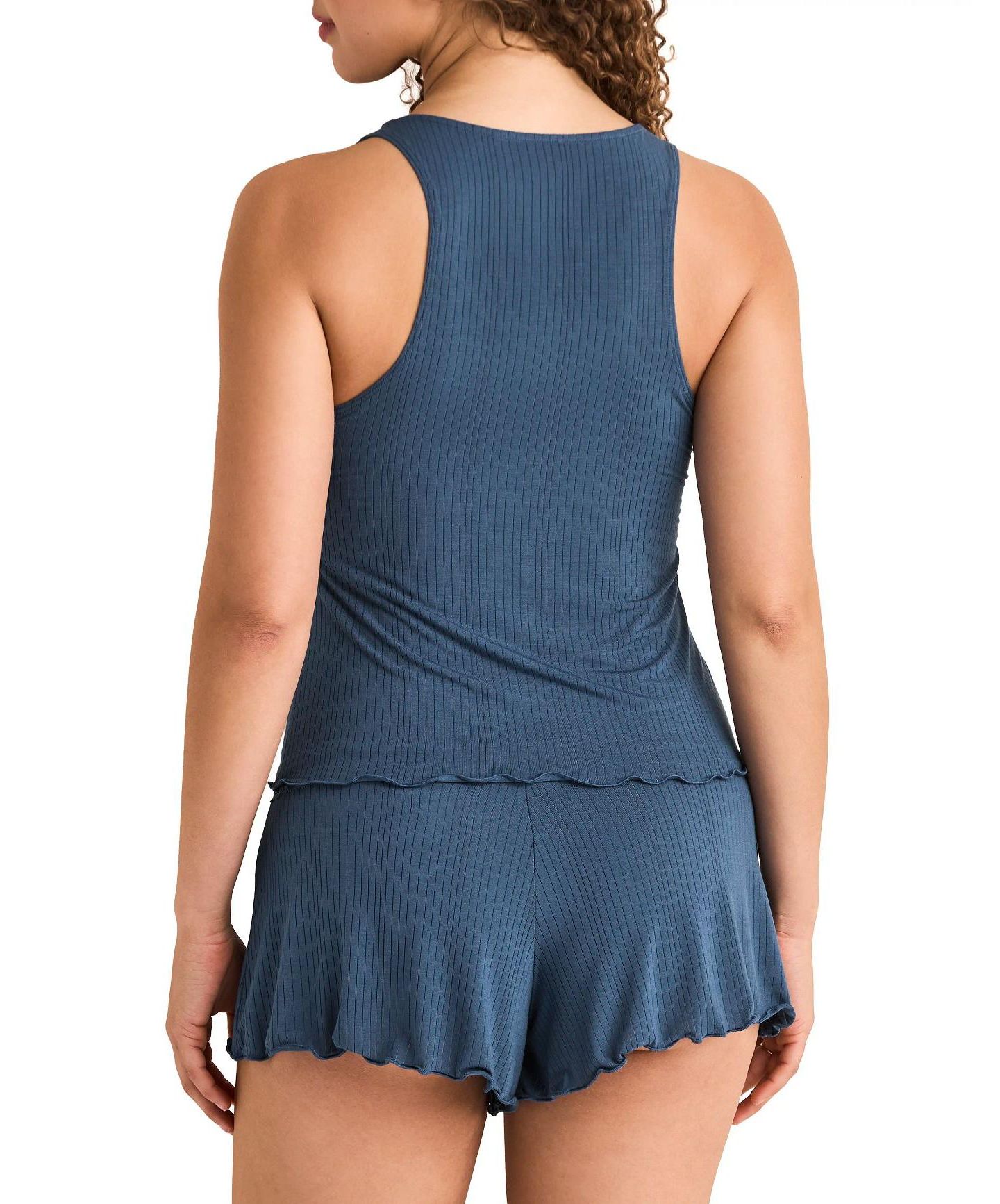 Женская пижама Adore Me August: майка и шорты, цвет: Тёмный синий — фото 5