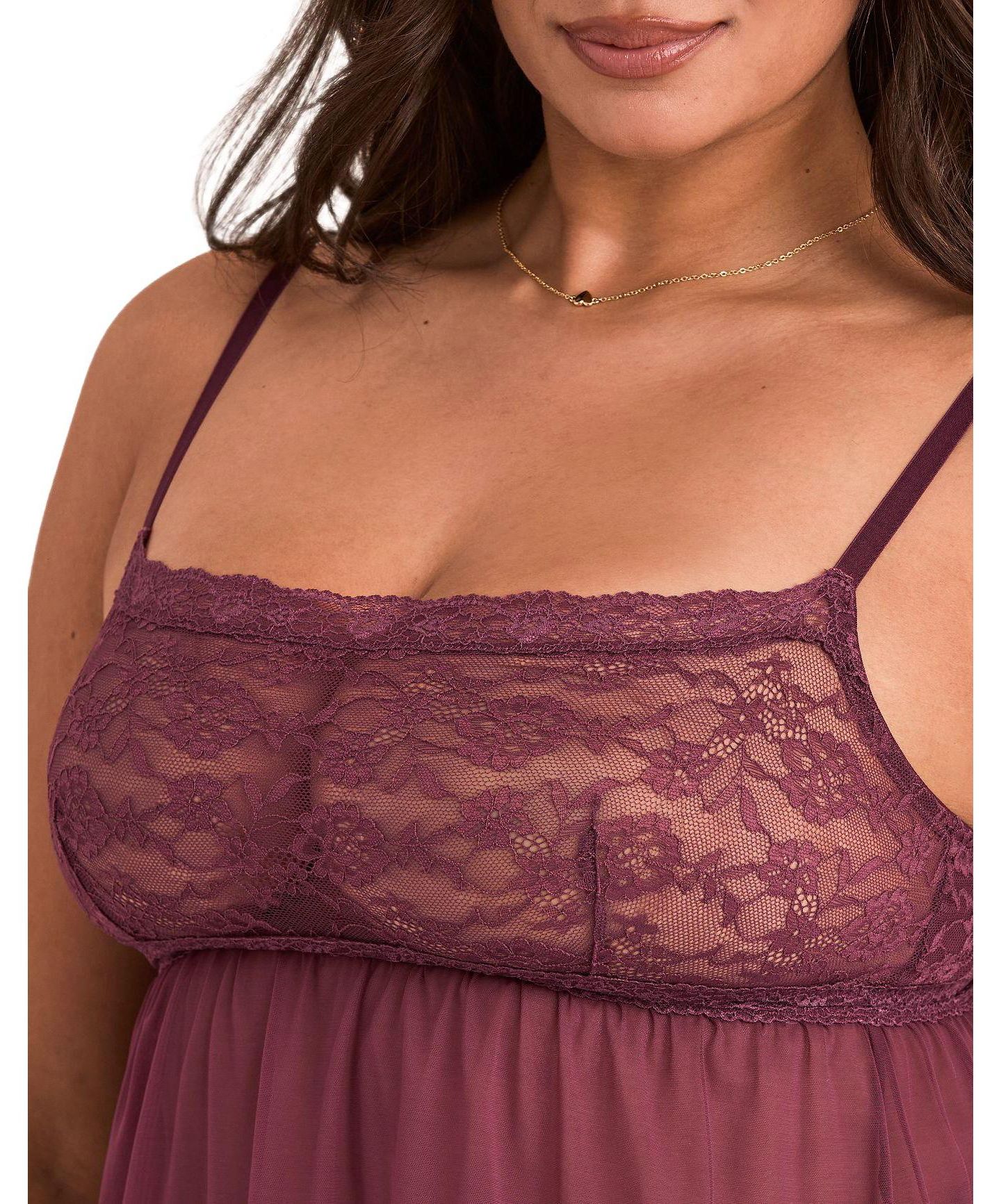 Бэби-долл Lingerie — Adore Me, цвет: Тёмный фиолетовый — фото 2