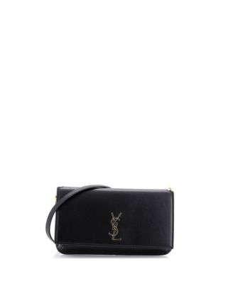 Classic Monogram Phone Holder Shoulder Bag Leather