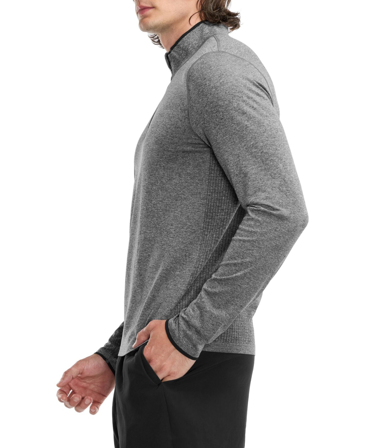 Men's Seamless Melange 1/4 Zip
