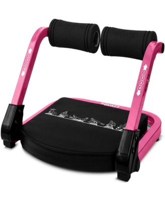 Ab Machine for Core Workout, Adjustable Sit-Up Trainer with Auto Rebound, 3 Resistance Levels, 350 lb Capacity