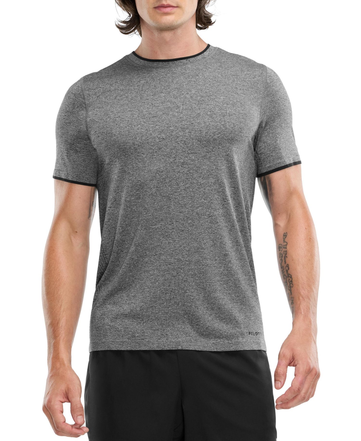 Men's Seamless Melange Short Sleeve
