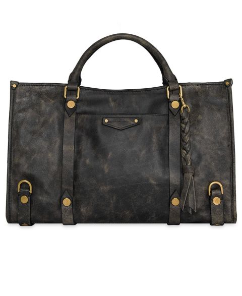 Женская сумка Rebecca Minkoff Surplus Large Leather Satchel Handbag, цвет: Чёрный