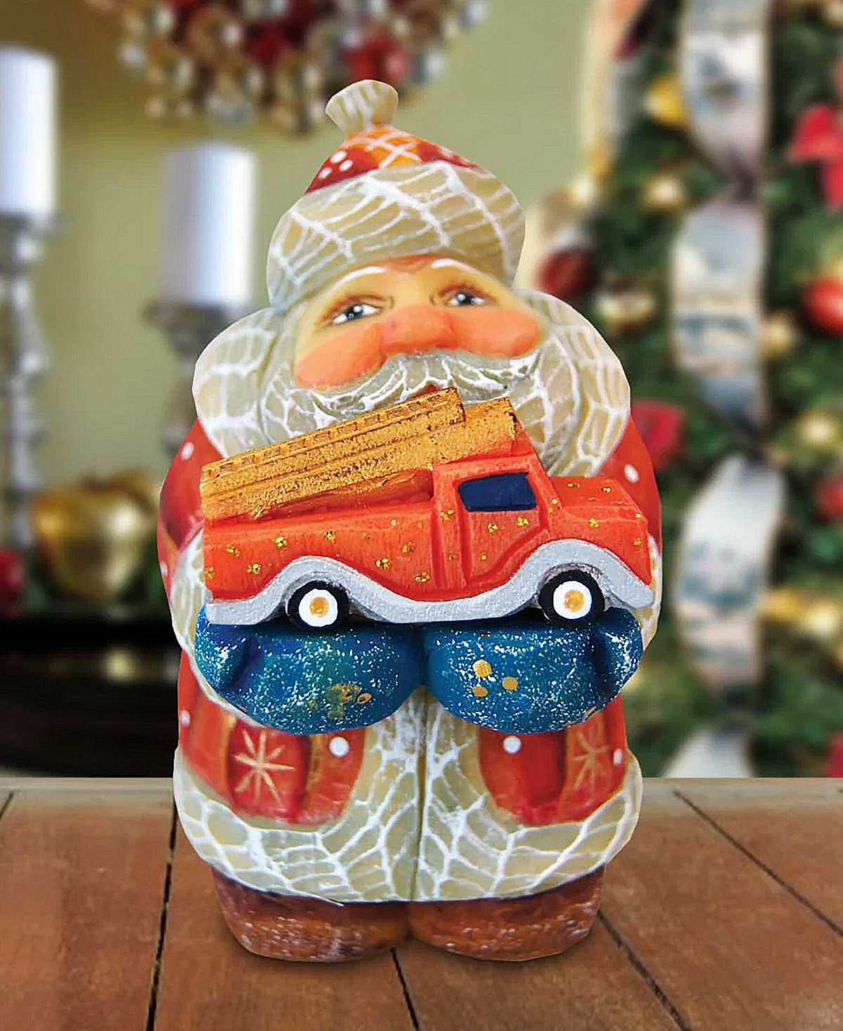 G.DeBrekht Mini Firefighter Santa Figurine