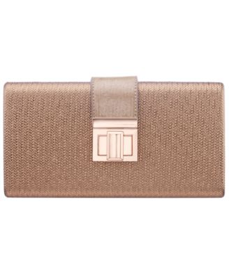 Embossed Woven Presley Minaudiere Small Clutch Handbag