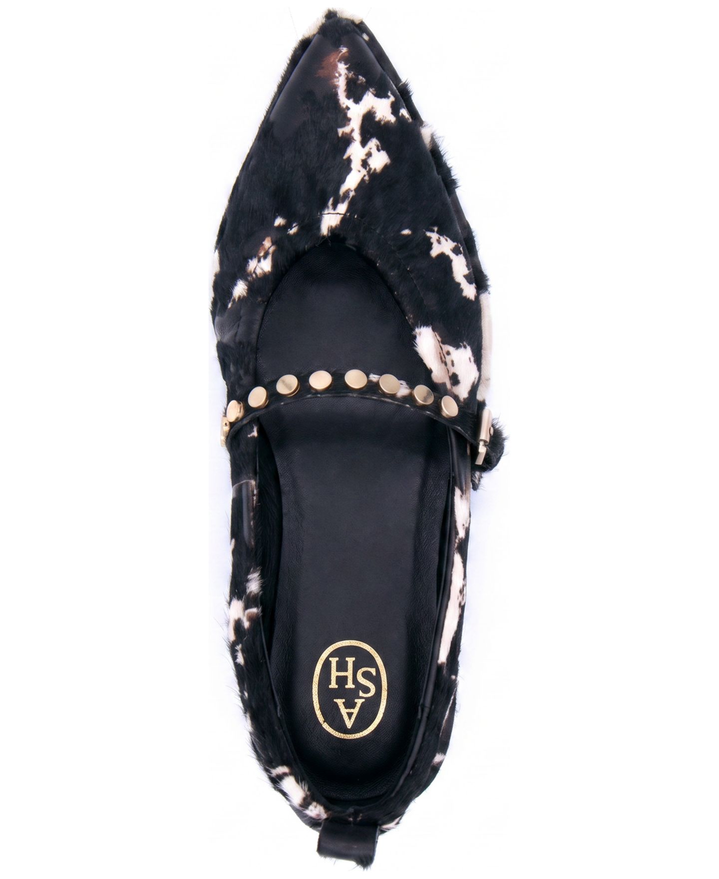 Женские балетки ASH Bella Studs Slip-On Flats, цвет: Чёрный, вариант 1 — фото 4