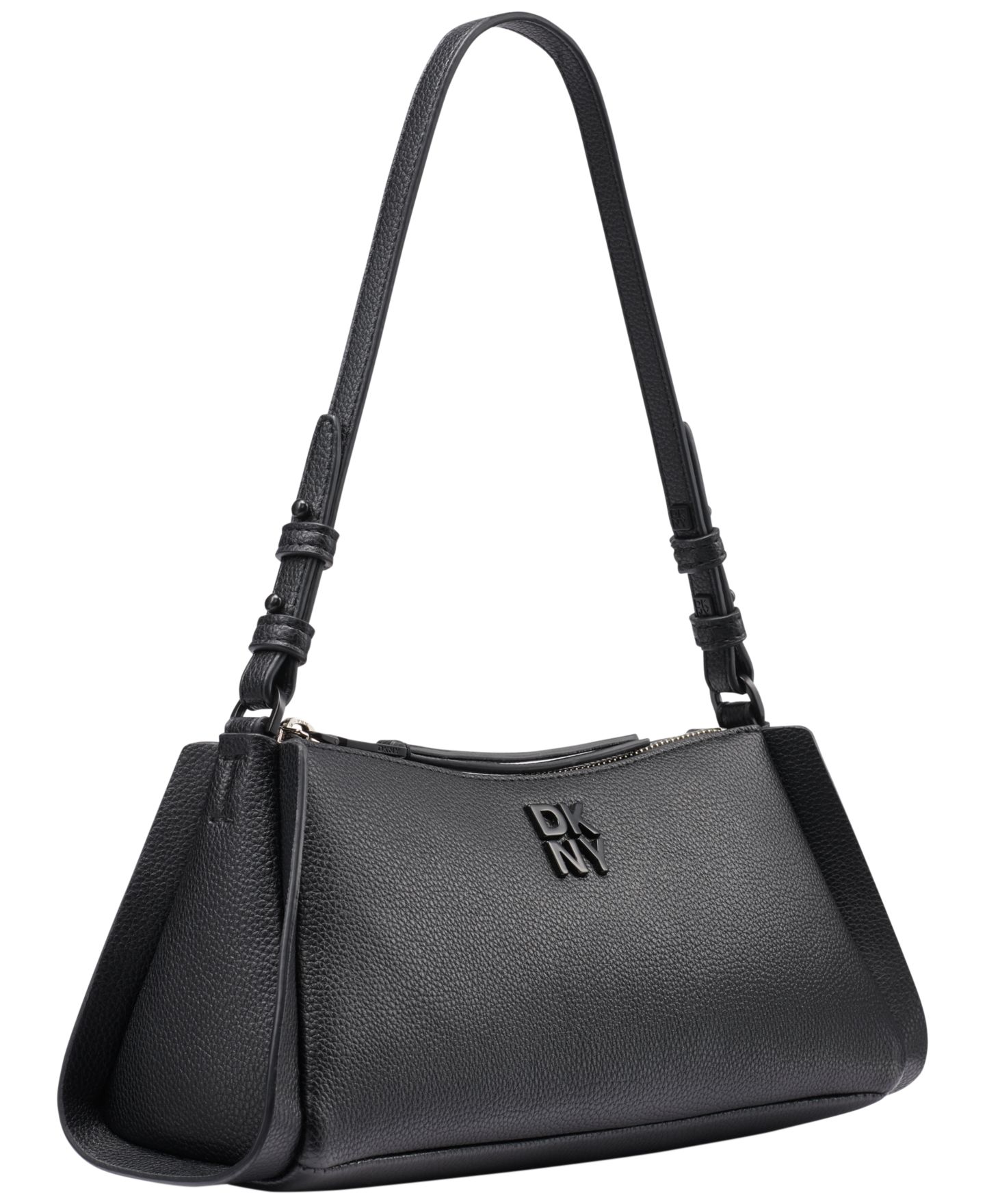 Женская сумка DKNY Josie Zip-Top Small Shoulder Handbag, цвет: Чёрный — фото 3