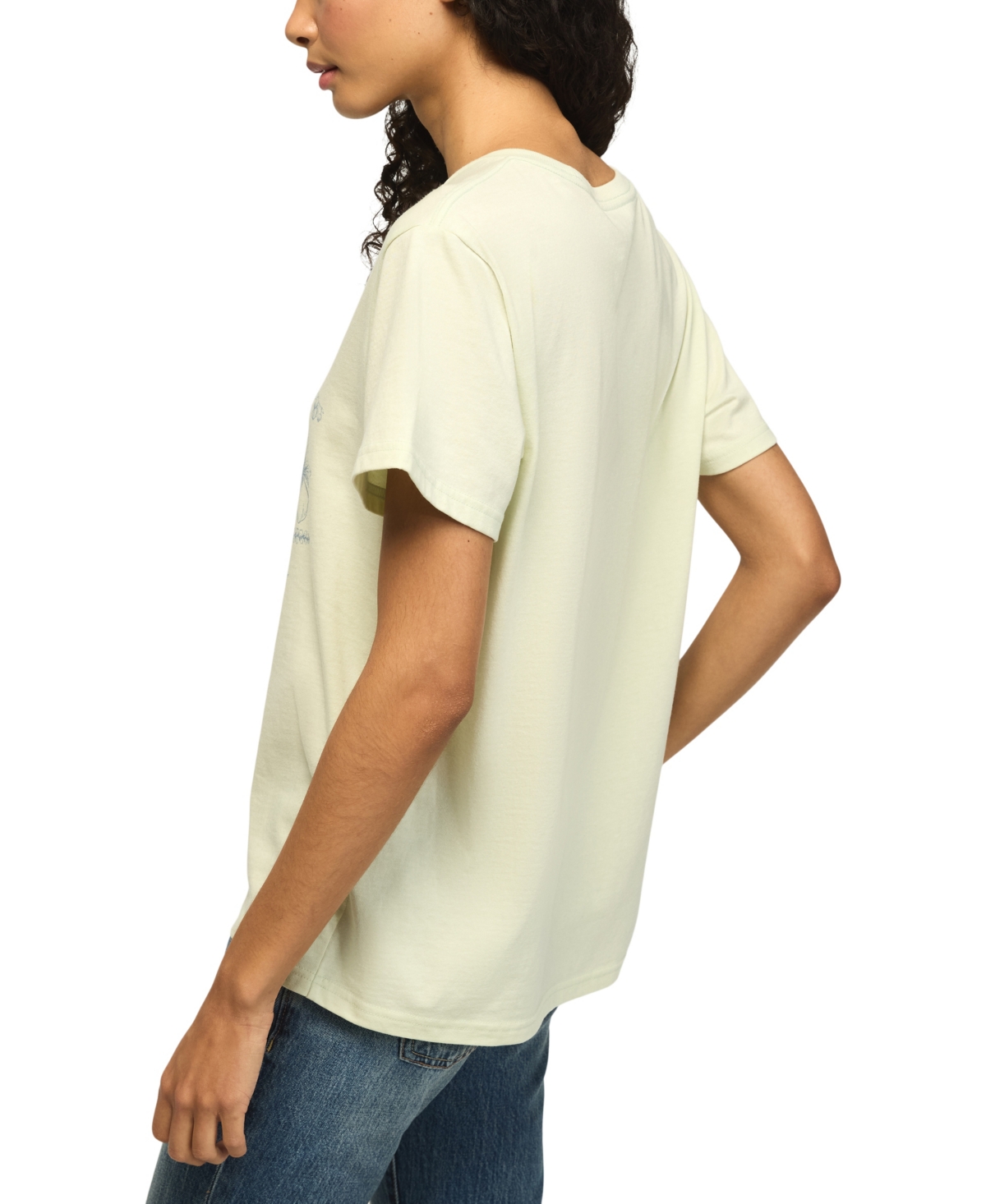 Lucky Brand Women's Floral Botanical Crewneck Boyfriend Top