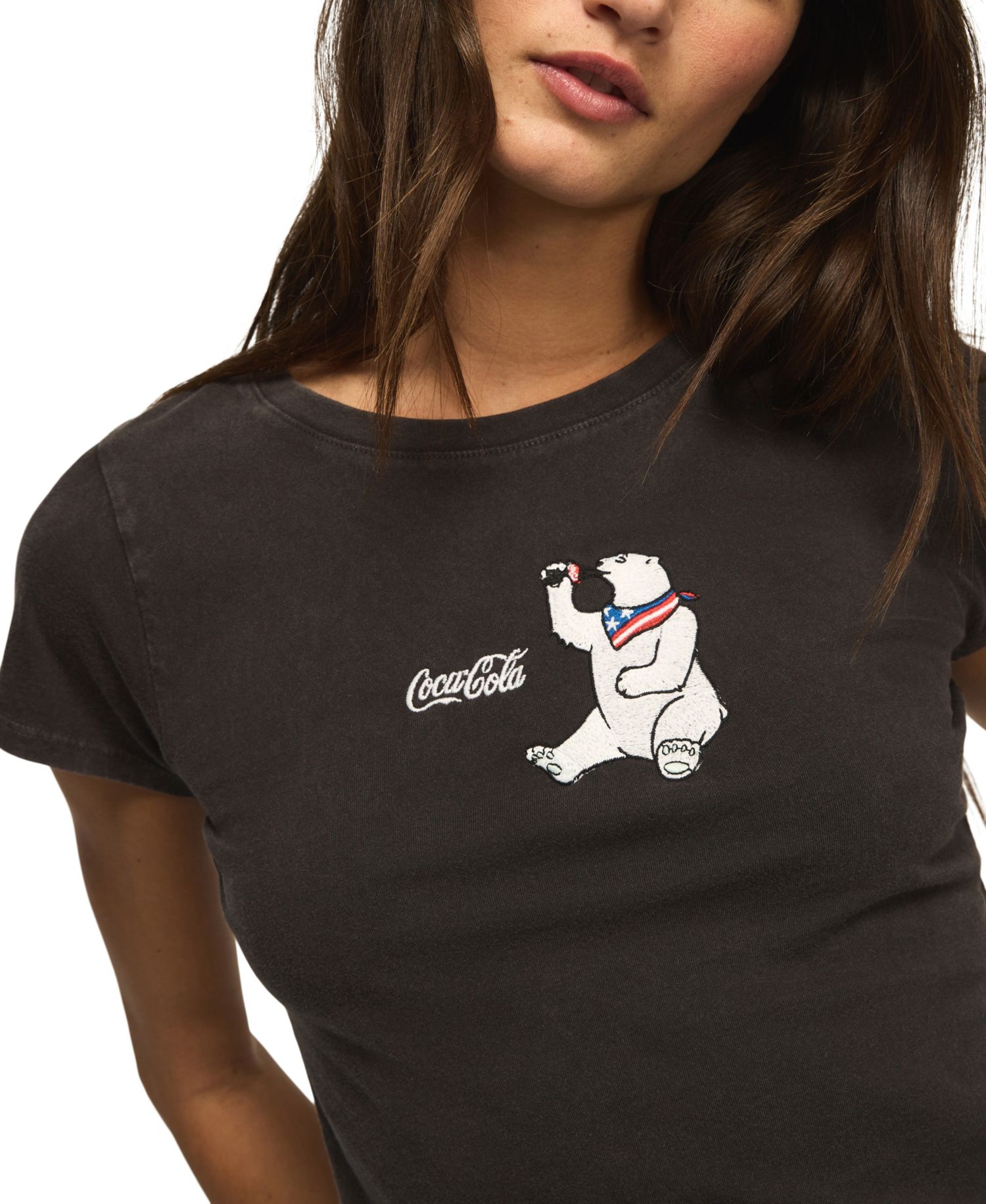 Women's Coca Cola Bear Baby Crewneck T-Shirt