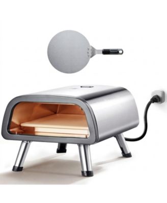 Countertop Electric Pizza Oven, 12 in Stainless Steel Pizza Maker with Stone and Spatula