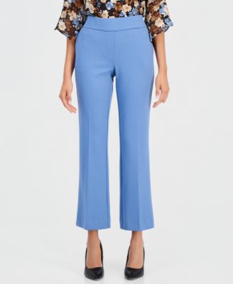 Petite Pull-On Straight-Leg Pants
