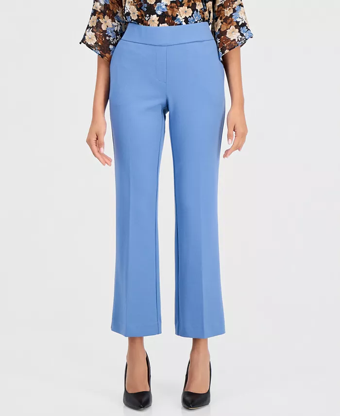 Petite Pull-On Straight-Leg Pants