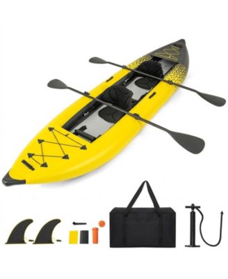 Inflatable 2-Person Kayak Set with Aluminum Oars Pump and Repair Kit