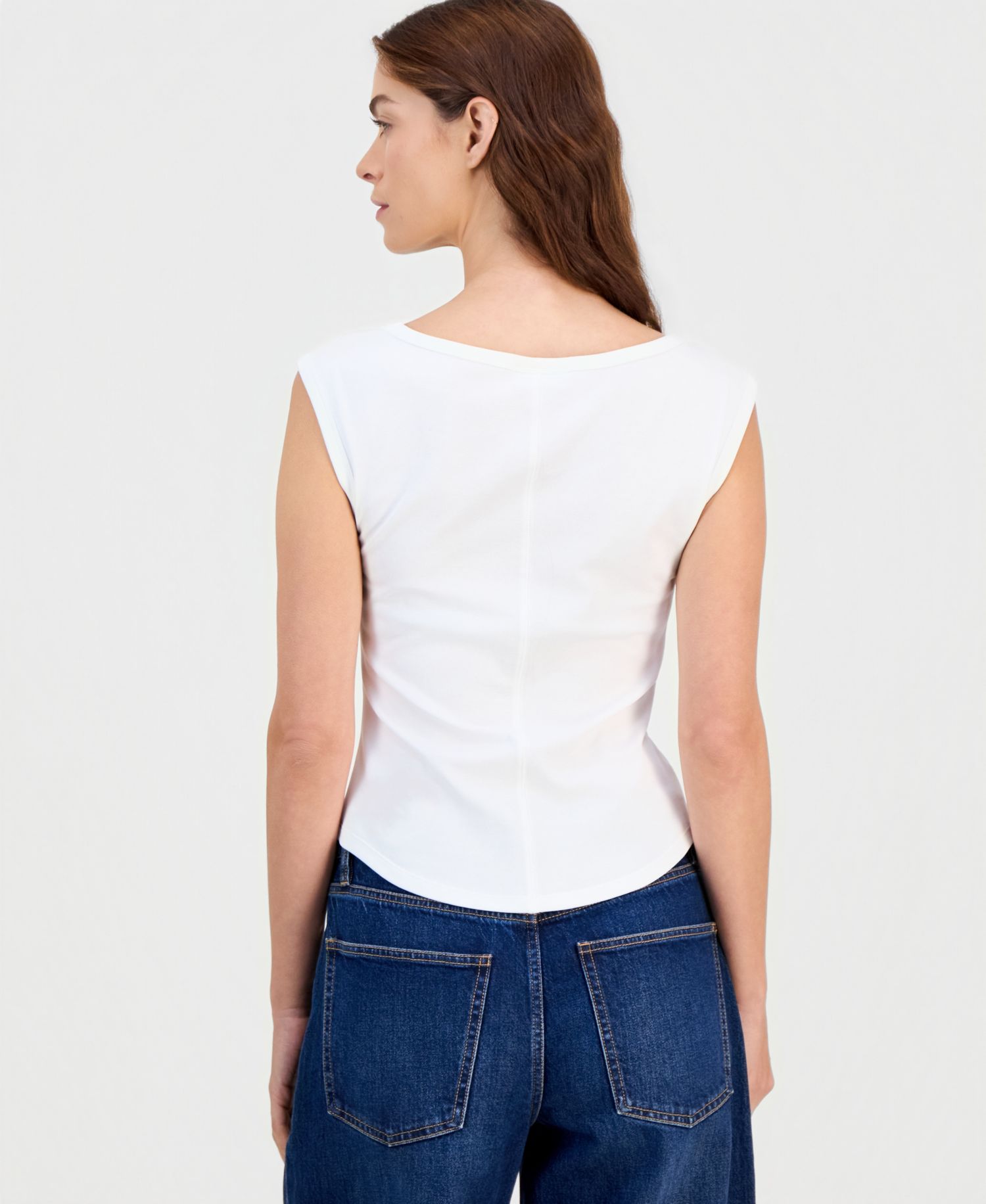 Women's Ribbed Boat-Neck Tank