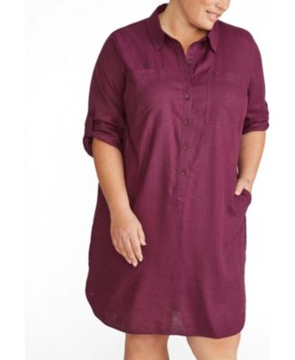 Plus Size Linen Rubicon Shirtdress