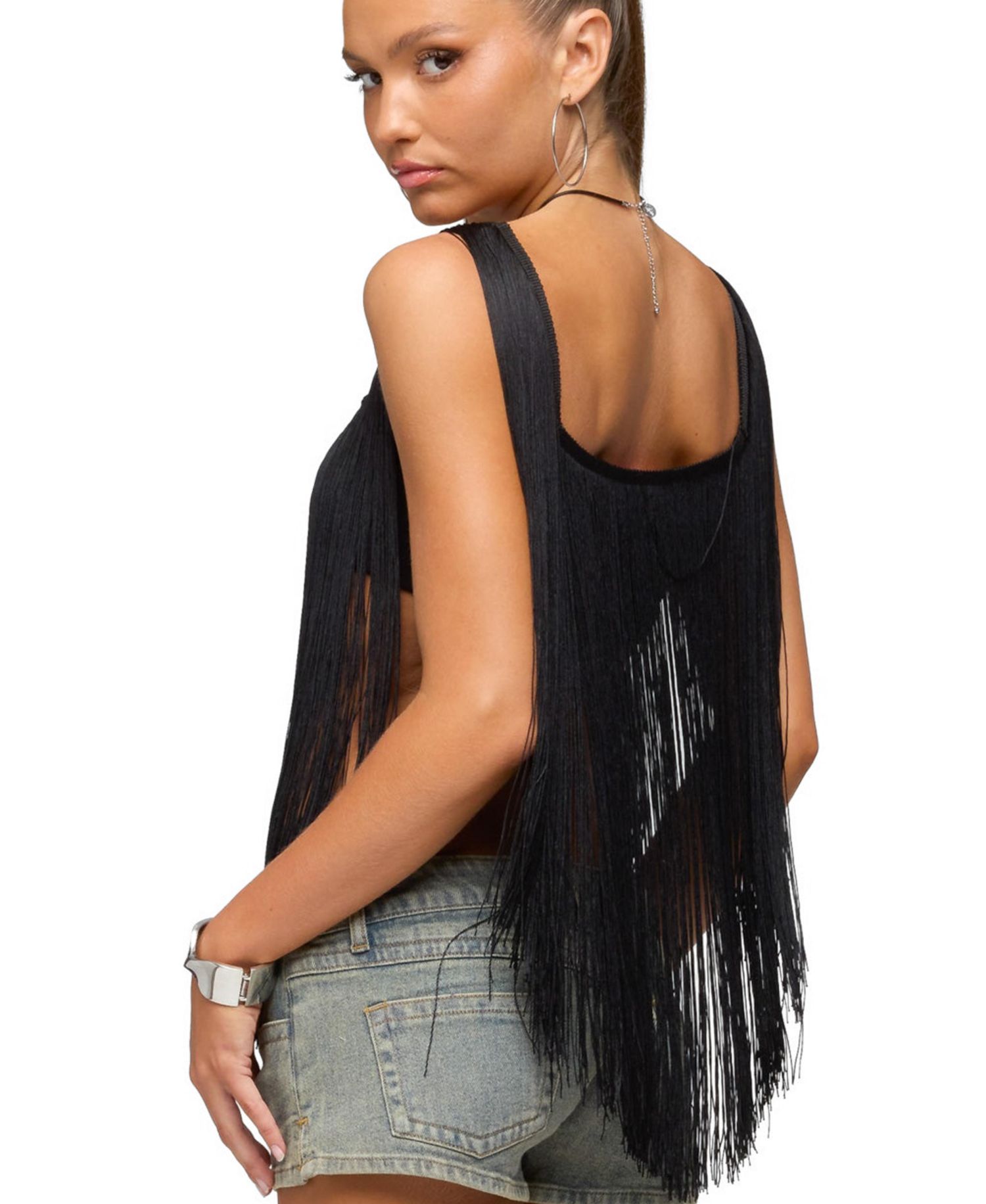 Women's Eranthe Fringed Crop Top