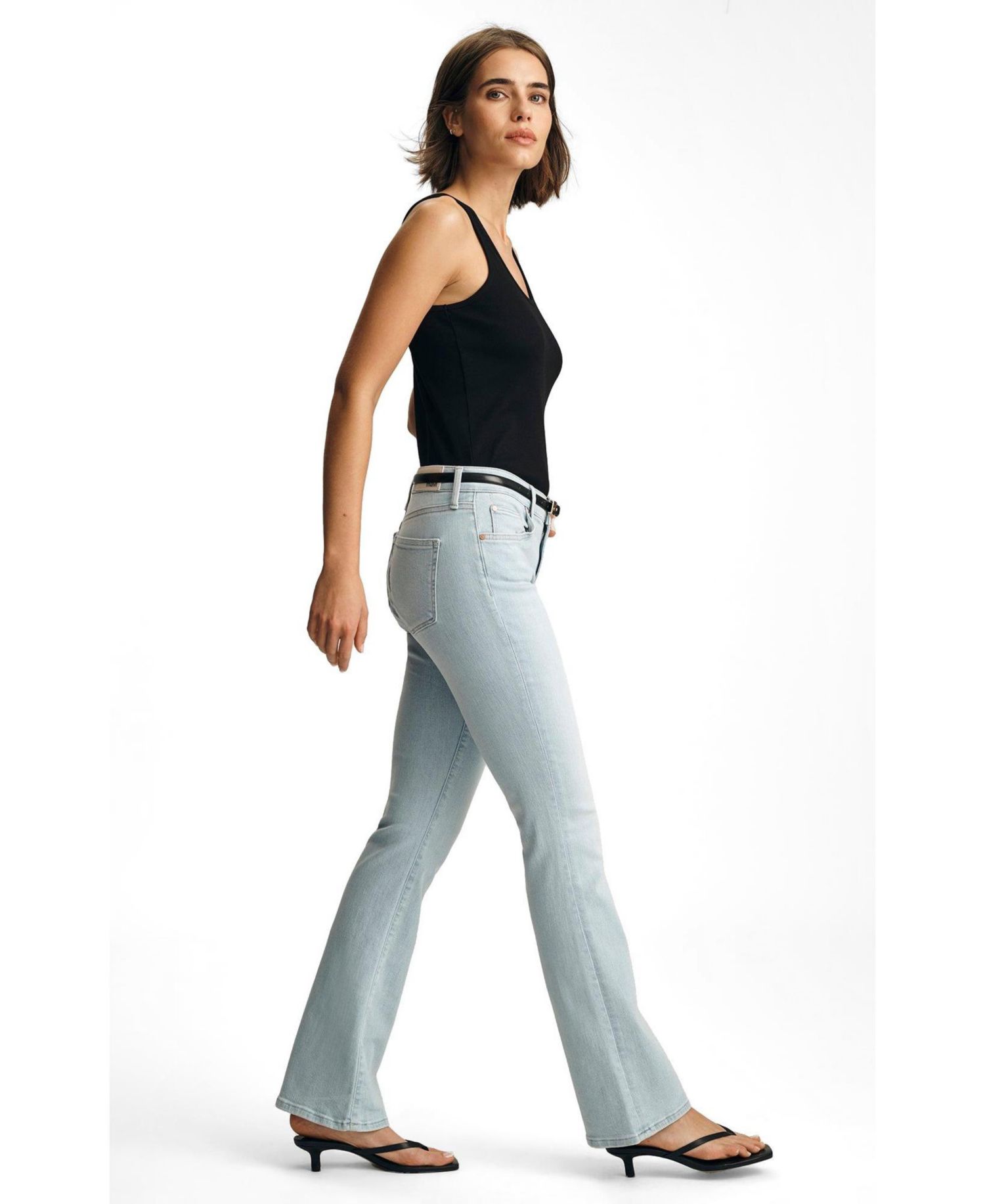 Women's Molly Mid Rise Bootcut Bootcut In Bleached Flex Blue