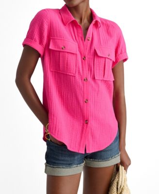 Women's Cotton Gauze Short-Sleeve Jodi Shirt