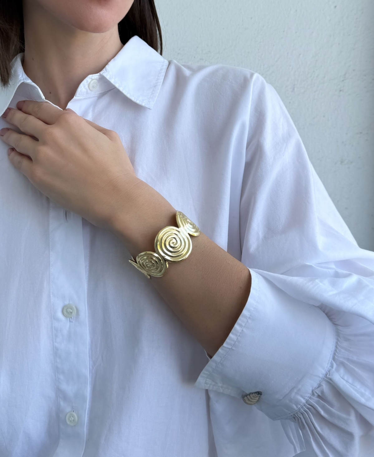 Adornia Gold-Plated Swirl Cuff Bracelet