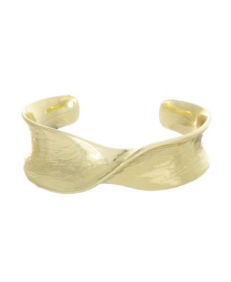Gold-Plated Twist Cuff Bracelet