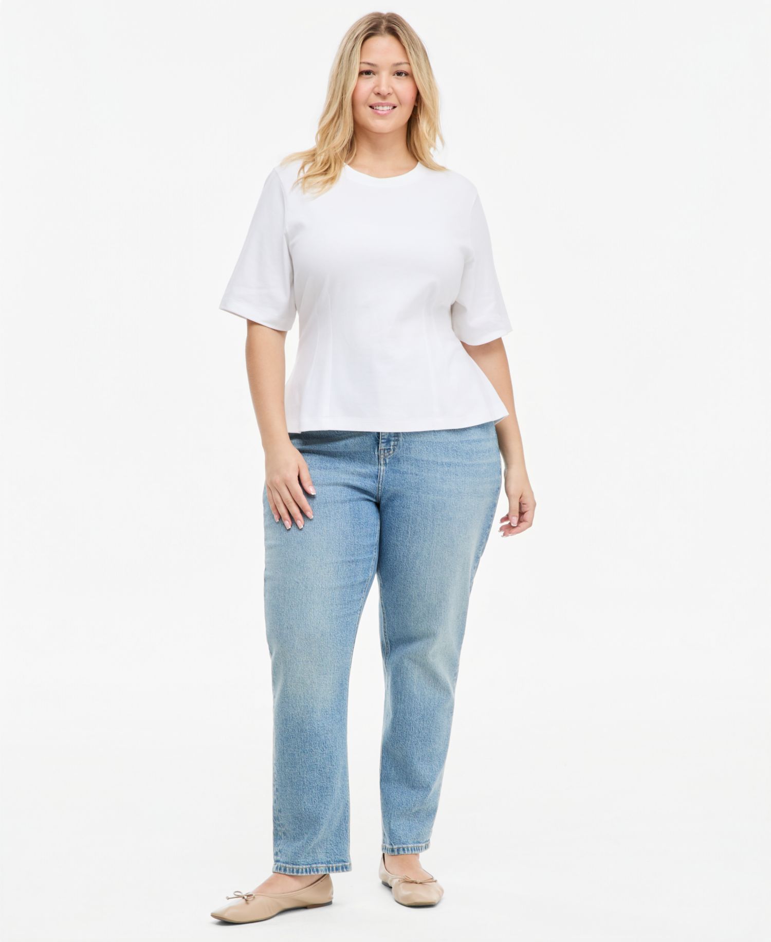 Plus Size Tie-Back Interlock T-Shirt
