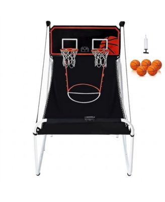 Foldable 2-Player Basketball Arcade Game with 8 Modes and 5 Balls