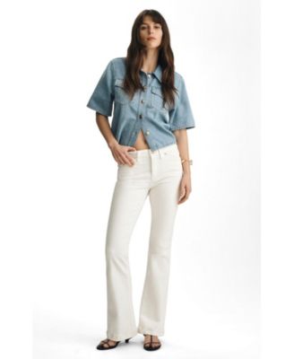 Women's Sydney High Rise Flare Flare In Off White Gold Premium