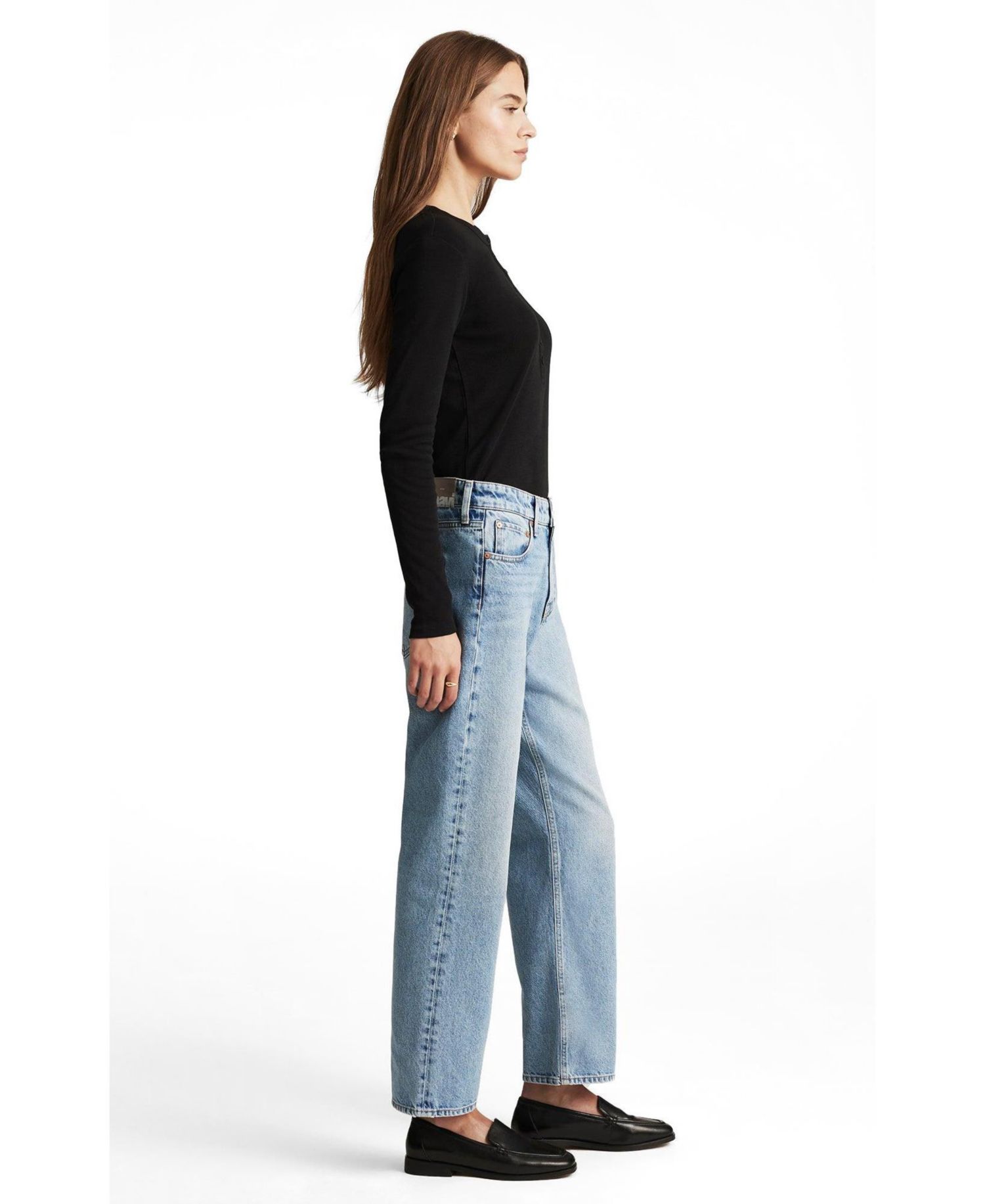 Women's Savannah High Rise Straight Leg In Lt Brushed Classic Denim