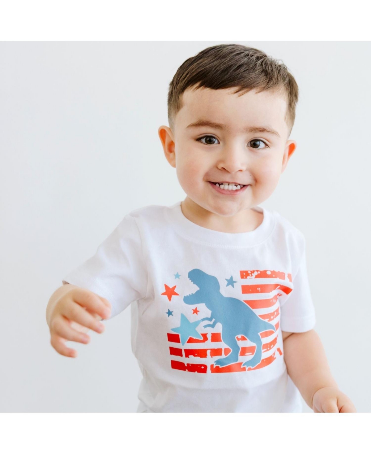 Sweet Wink Little Boys All American Dino Short Sleeve T-Shirt