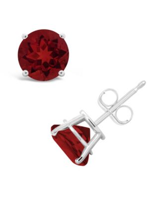 Garnet (3-1/5 ct. t.w.) Stud Earrings in Sterling Silver (Also Available in White Topaz and Citrine)