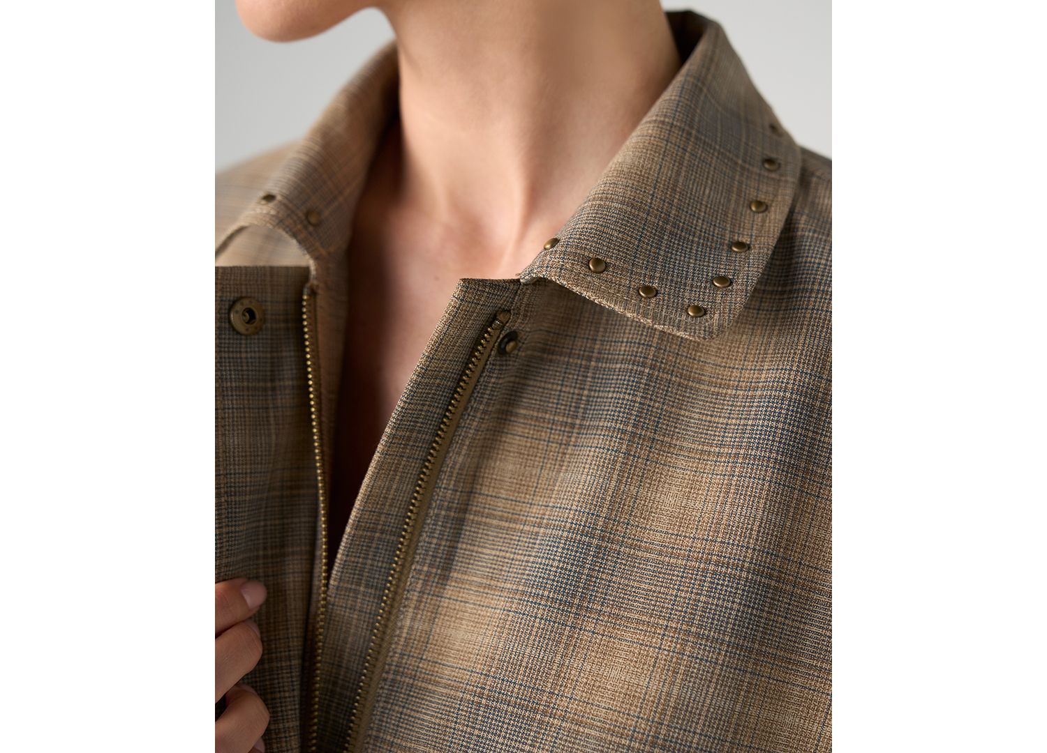 Women's Bubble Hem Collared Jacket