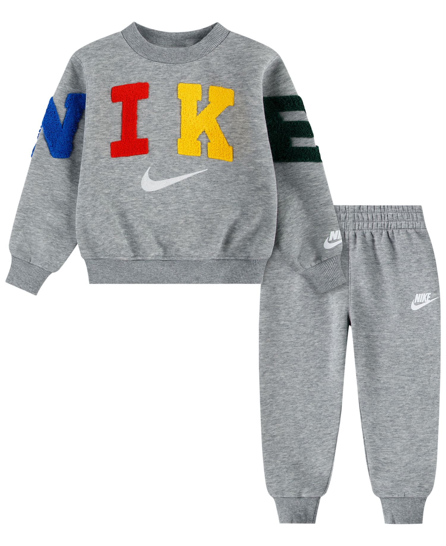 Boys' 2T-7 Fleece Crewneck Sweatshirt and Joggers, 2-Piece Set