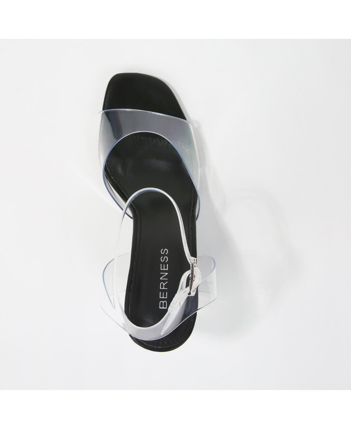 Berness Women's Navi Clear Strap and Block Heel Sandals