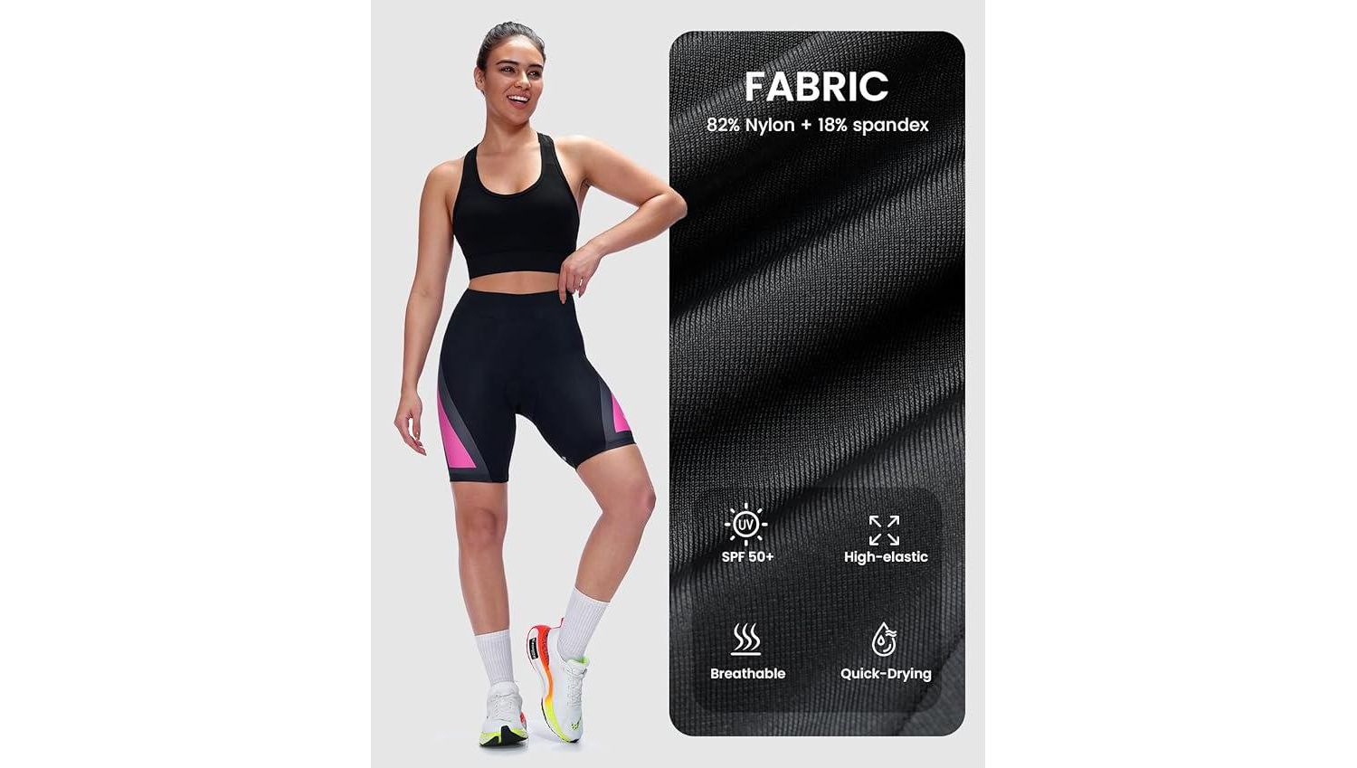 Women Padded Bike Shorts – Large, Bicycle Cycling Shorts for Women’s Biking, 4D Gel Padding for Mountain Bike and Road Bike