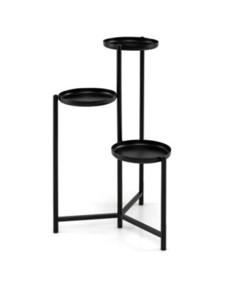 3-Tier Metal Plant Stand Indoor Outdoor Tall Corner Flower Pot Holder