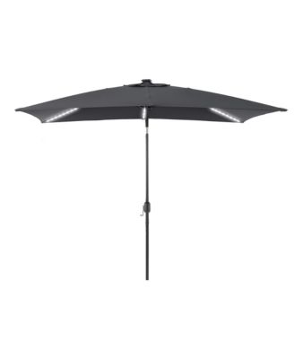 Enhance Your Outdoor Oasis 6x9Feet LED Rectangular Patio Umbrella - Stylish, Durable, And Sun-Protective