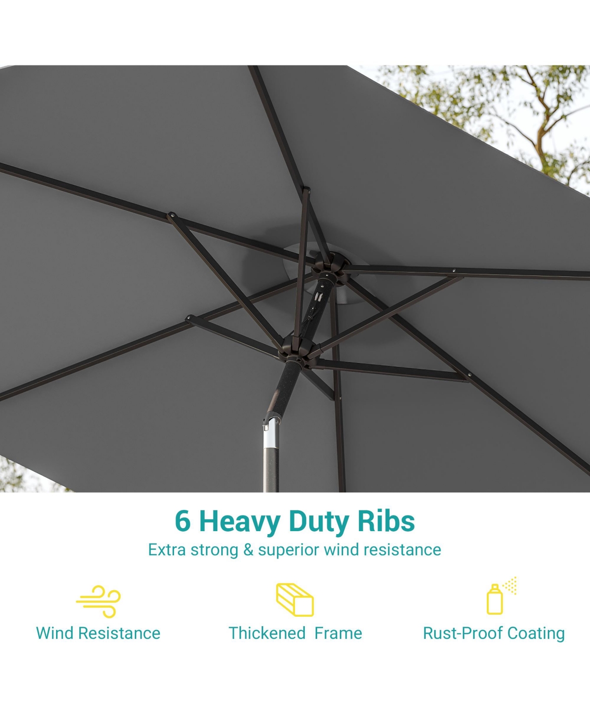 Sonkuki Enhance Your Outdoor Oasis With 7.5Feet Round Patio Umbrella - Stylish, Durable, And Sun-Protective!