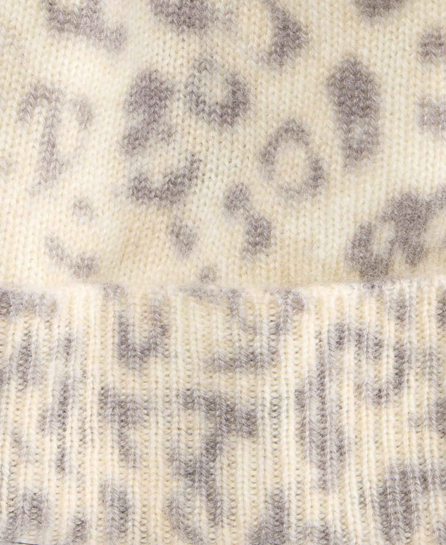 Leopard-Print Cashmere Cuffed Beanie