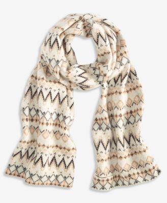 Fair Isle Cashmere Ribbed Muffler