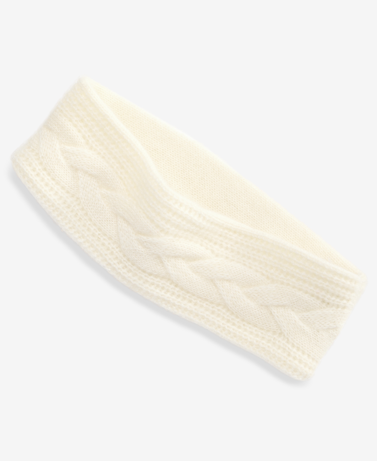 Charter Club Cable-Knit Cashmere Headband, Macy's Exclusive - Vanilla Ice