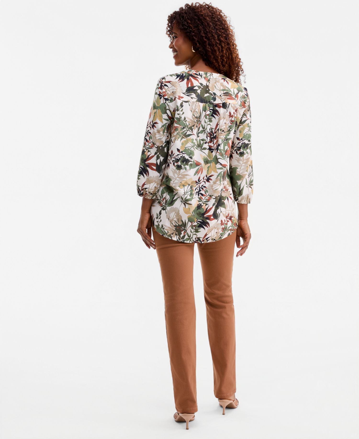 Petite Floral Print Top
