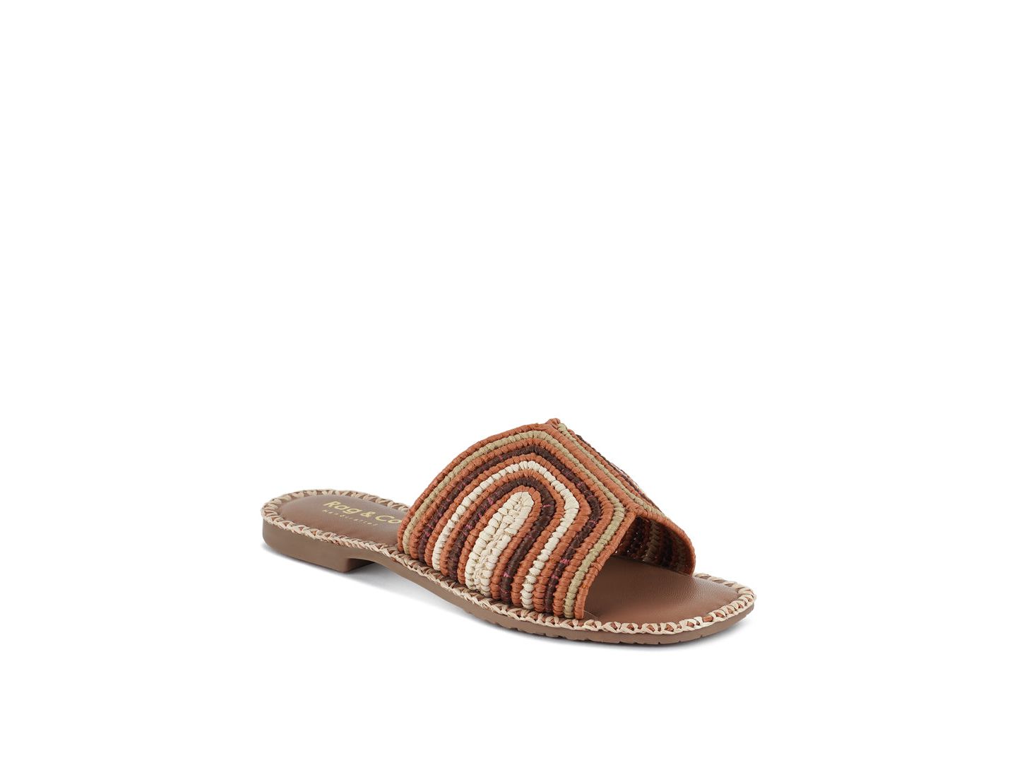 Женские балетки Rag & Co Kivah Handwoven Raffia Slip-On Flats, цвет: Коричневый — фото 7