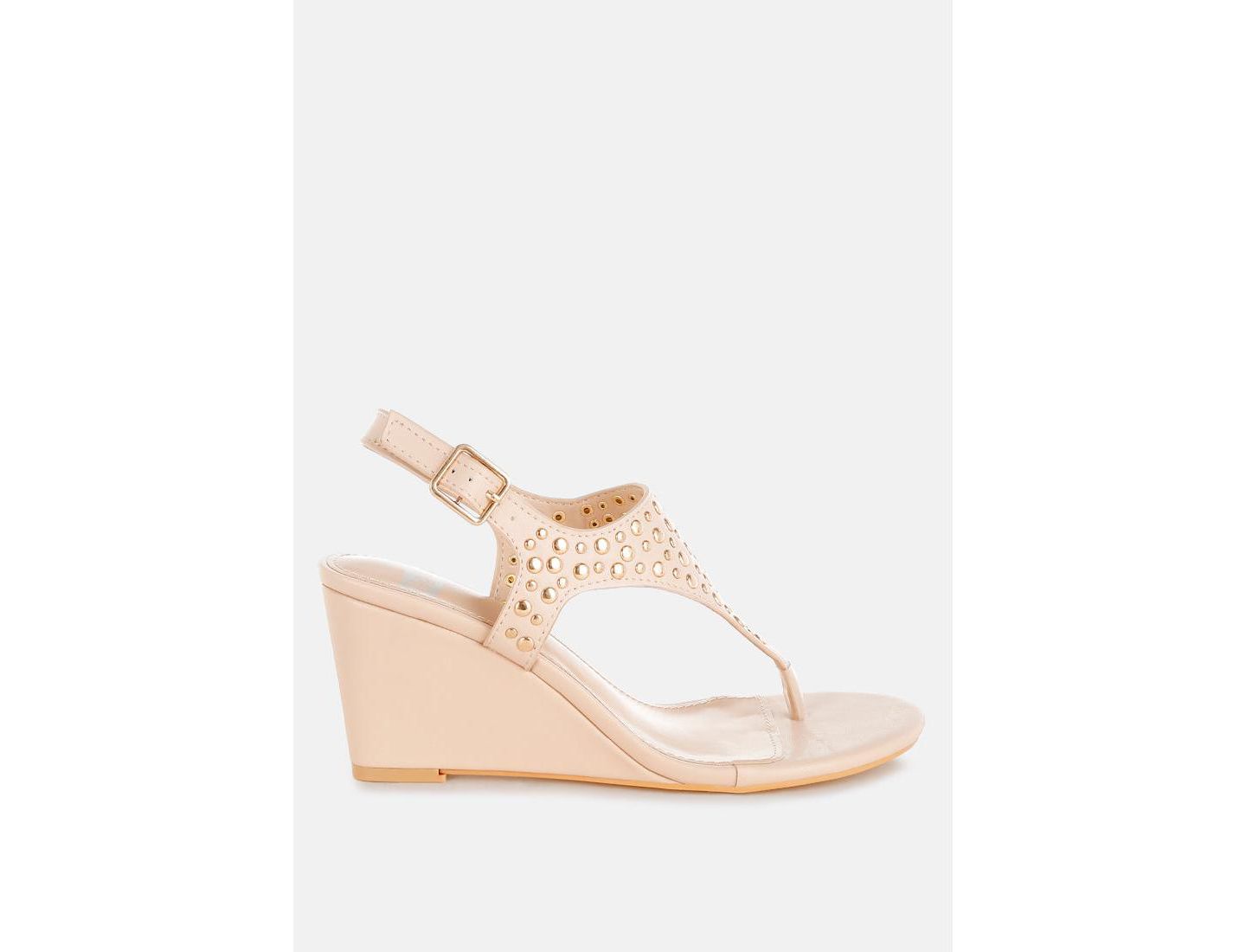 Трусы-стринги Rag Wedges — Rag & Co, цвет: Бежевый кожаный — фото 7