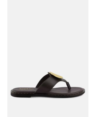 KATHLEEN Womens Embellished Slip-on Thong Sandals